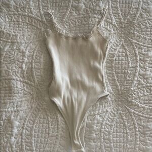 Windsor White Ribbed Bodysuit